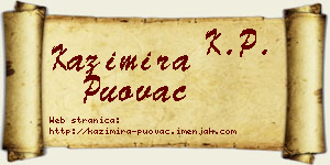 Kazimira Puovac vizit kartica